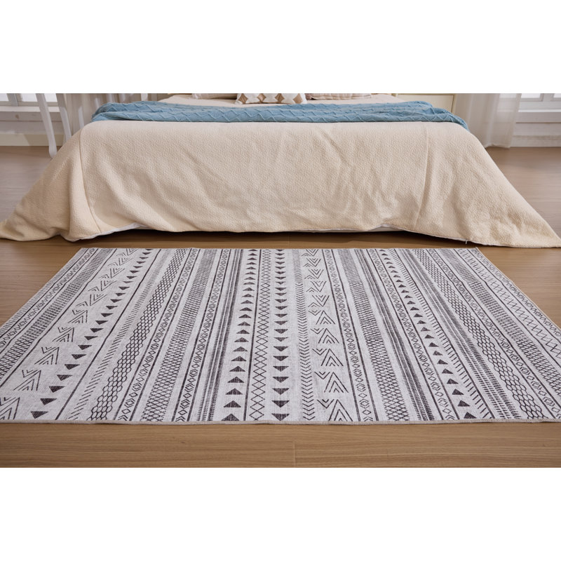 Modern Living Room/ Bedroom Carpet, Geometric Area Rug For Home, Rectangle 3' x 5'