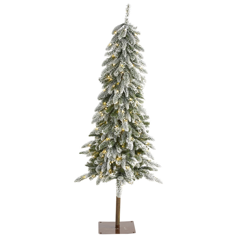 Lighted Artificial Pine Christmas Tree, 5.5' H