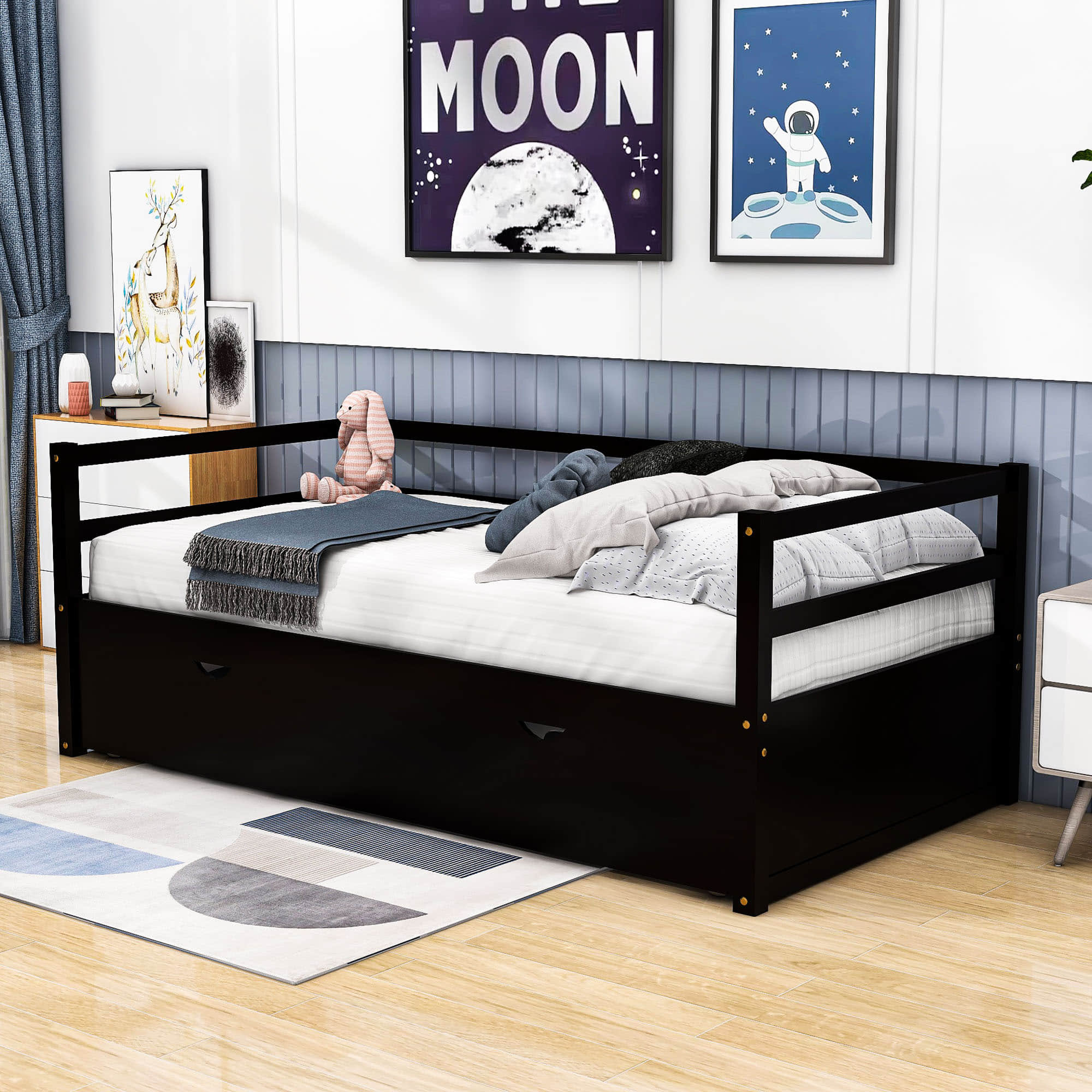 Wood daybed store with trundle