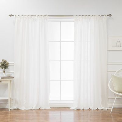 Lumsden Linen Semi Sheer Curtain Single Panel
