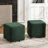 18.5" Wide Modern Square Boucle Upholstered Ottoman Set of 2-2132359226