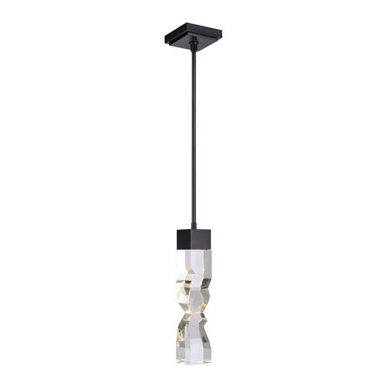 Mamadim Pendant, 63.88" H x 3" W x 3" D, Satin Brushed Black