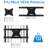 Mount-It Full Motion Large TV Wall Mount w/ Extension For 40" - 80" Flat or Curved Large Screen TVs