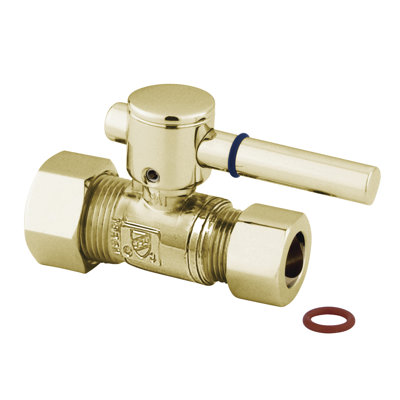 Valve d'arrêt droite Kingston Compord Kingston 5/8 po x Comp 1/2 po