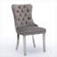 Chaise rembourrée haut de gamme en velours de bois massif-1031544122