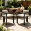 Ensemble de 2 chaises de patio d'extérieur en aluminium-603552751