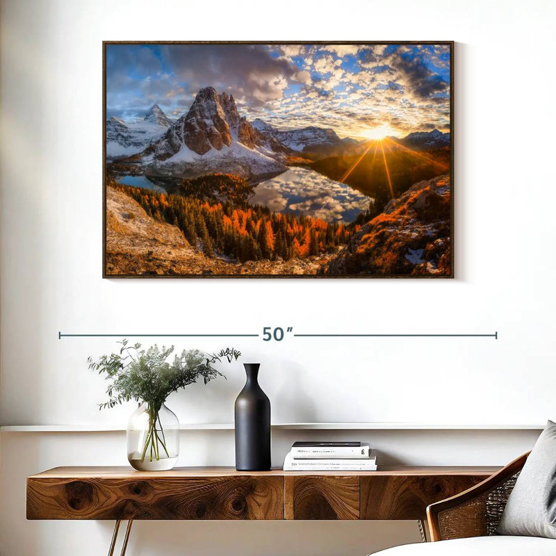 Le paradis sur terre, Cadre flottant noyer, 40 po x 27 po