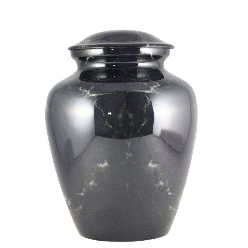 Reyanshi Handmade Urn, Black/Silver