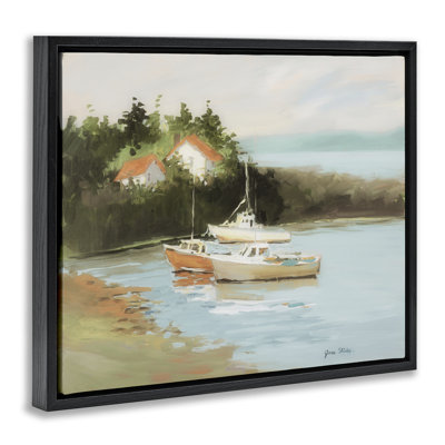 "Calm Boat Harbor", art mural encadré par Jane Slivka