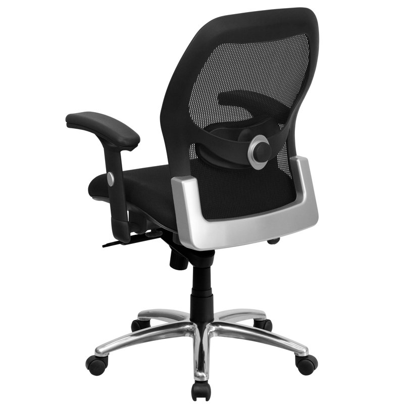Mid-Back Super Mesh Executive Swivel Office Chair with Knee Tilt Control, Chrome
