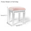 Mikayil Glass Mirrored Accent Stool Diamonds Vanity Stool-909126037