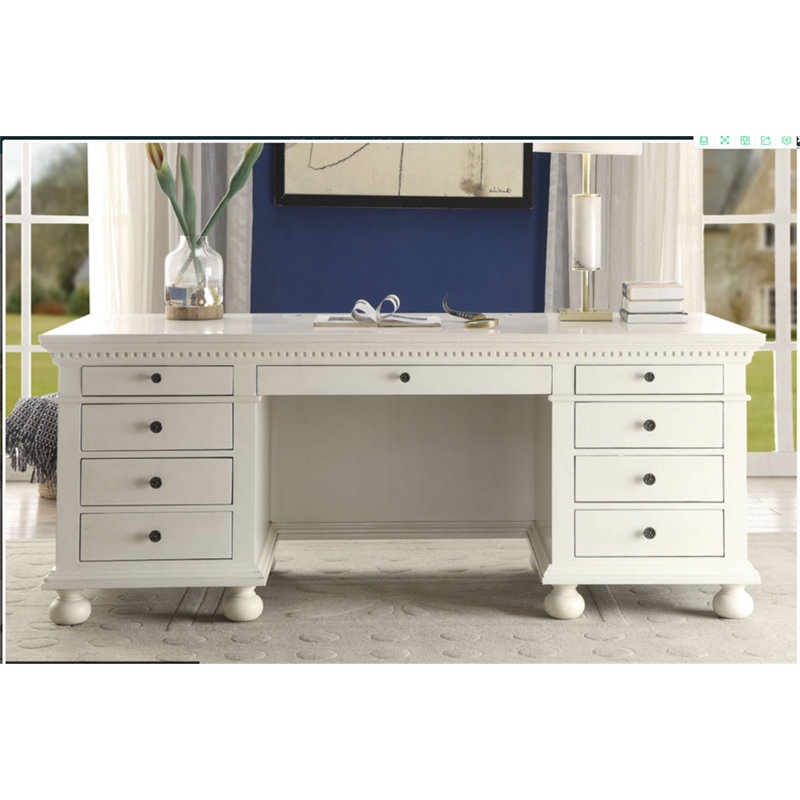 Executive Desk, White