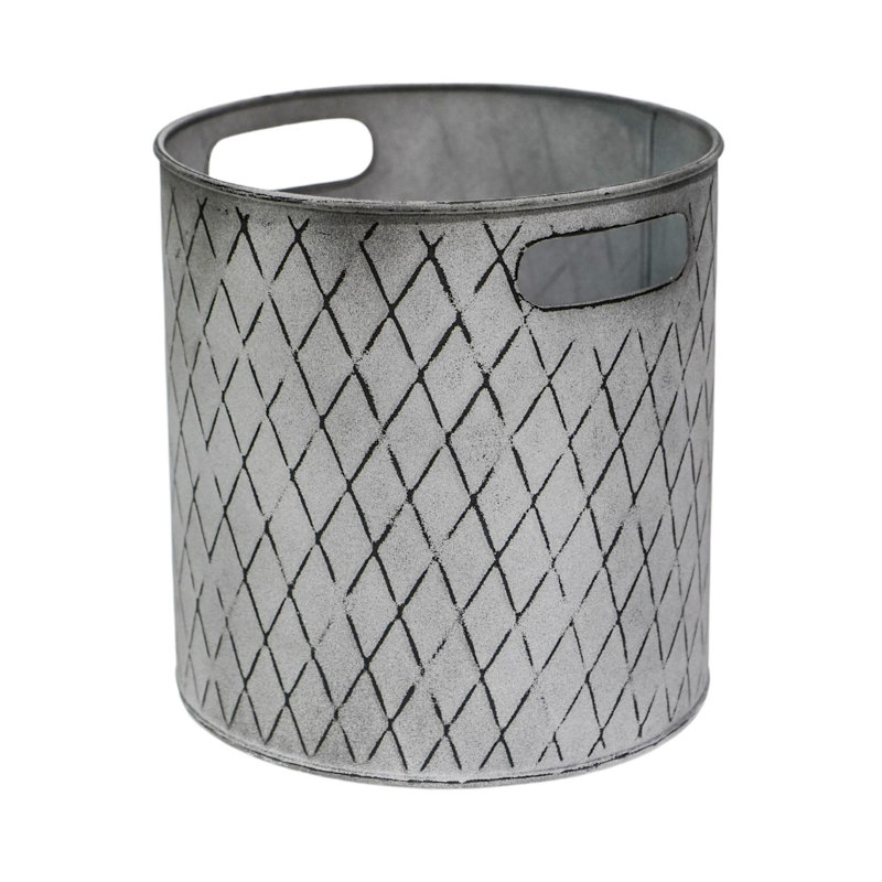 Zinc Planter Bucket, 28cm x 28Cm W x 28Cm D
