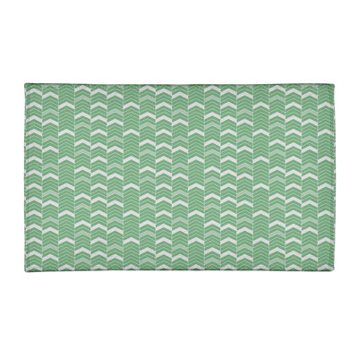 Tapis de zone verte à chevrons