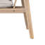 Causeuse d'extérieur en bois d'acacia avec table basse, structure en teck clair, coussin beige