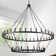 Neiges 54 - Light 60" Two Tier Large Farmhouse Rustic Candle Style Wagon Wheel Chandelier