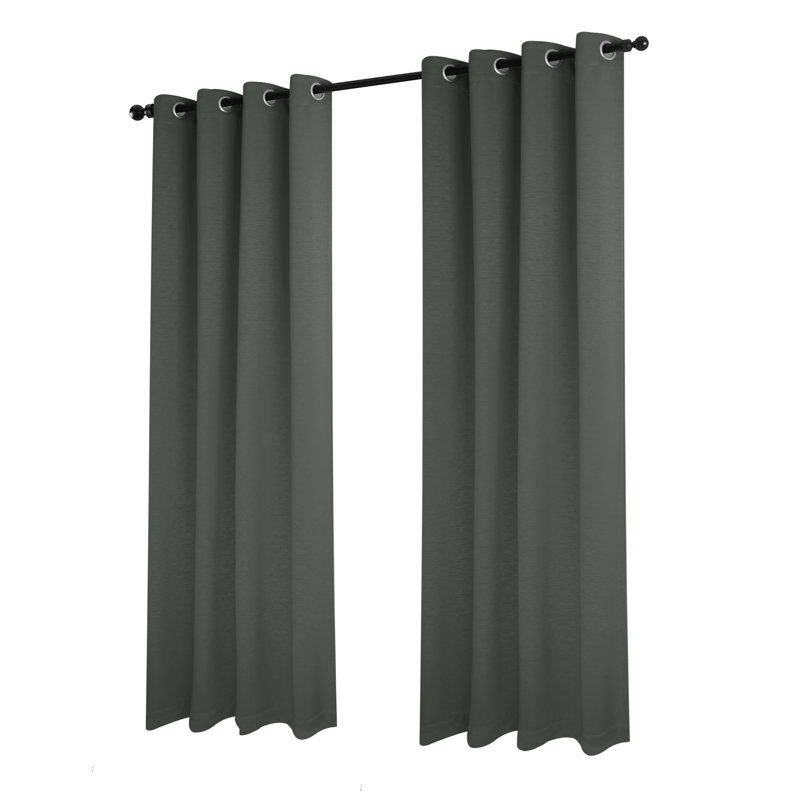 Ensemble de 2 rideaux isolants Lingle, Gris anthracite