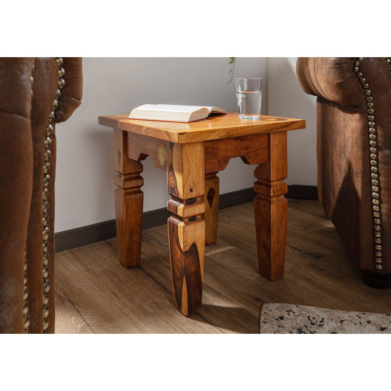 Oxford Solid Wood Accent Stool, Honey