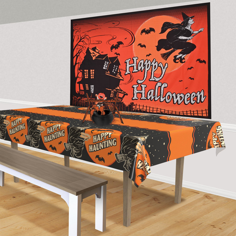 Toile de fond rétro en tissu d'Halloween