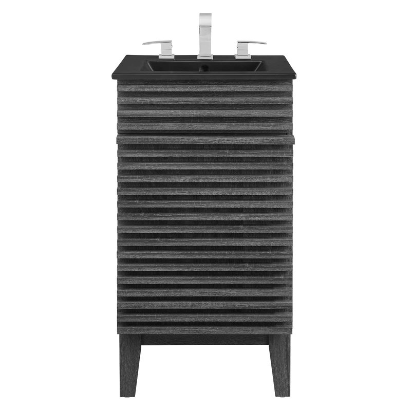 Modway Render 18" Bathroom Vanity, Charcoal/Black