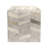 Galaxy Chevron Silver Cowhide Pouf 18"