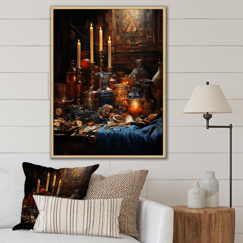 Égypte, offrande Divine sur toile, H 32 po x l 16 po x P 1 po, Cadre naturel flottant