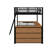Full Size Metal Loft Bed With Shelves And Desk-1149733905
