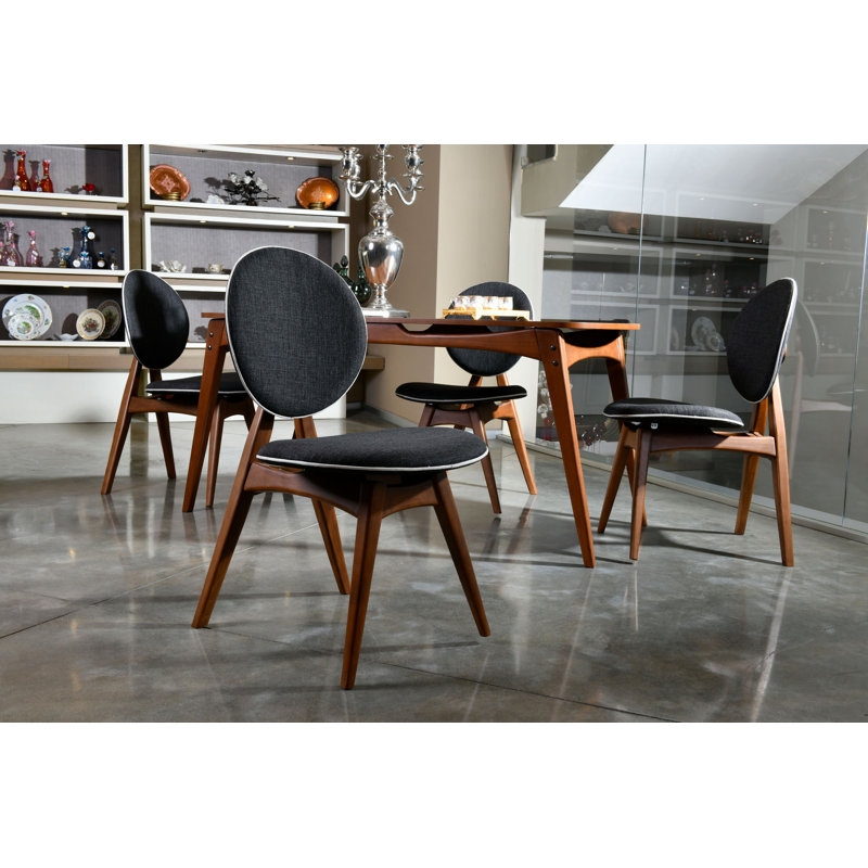 Cloud 4 -Person Dining Set, Walnut/Anthracite