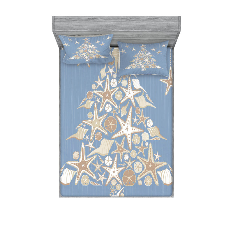 Ensemble de draps et taies décoratives Ambesonne, crème beige, Ensemble de draps pour lit double avec 4 taies d'o
