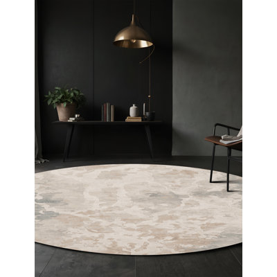 Tapis beige soyeux et moelleux
