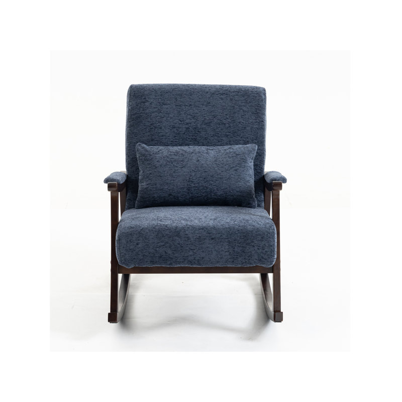 Solid Wood Rocking Chair, Blue