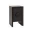 Two Drawer Small Side Table In Natural Grasscloth With Cerused Oak Handles-456698788