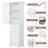 Freestanding Storage Cabinet with Drawer and Adjustable Shelf-456697980