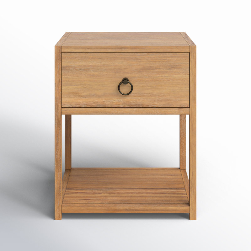 Elin 1-Drawer Nightstand, White