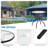 Round Glass Outdoor Bistro Table Umbrella Hole , 27.5 " W 27.5 " D