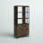 Lomba Wooden Bookcase with 3 Tier Shelves and 2 Doors, Brown