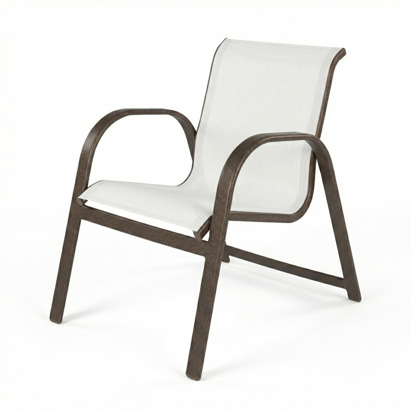 Chaise avec accoudoirs, Harnais blanc / Greco