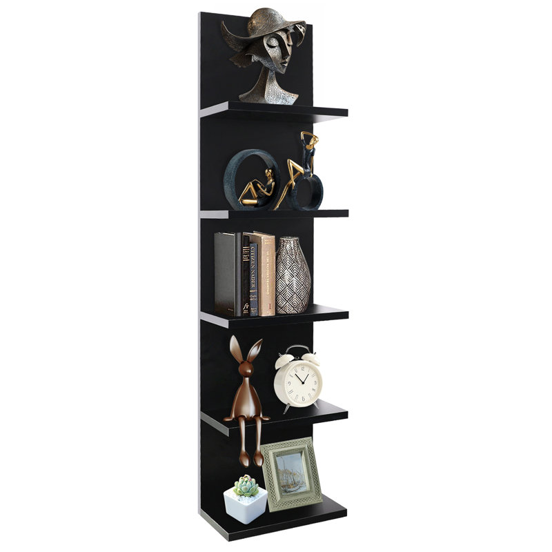 5-Tier Wall Shelf, Black