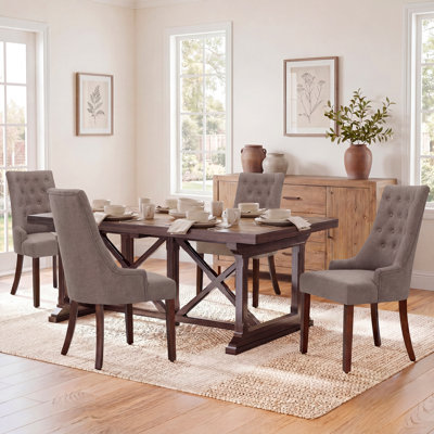 Tufted Parsons Chair Upholstered Dining Side Chair