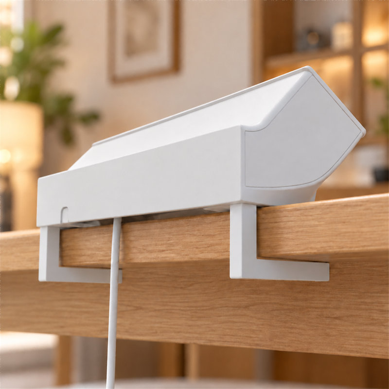 Okeysen Clamp-On Desktop Power Strip UL-Certified Outlets, White