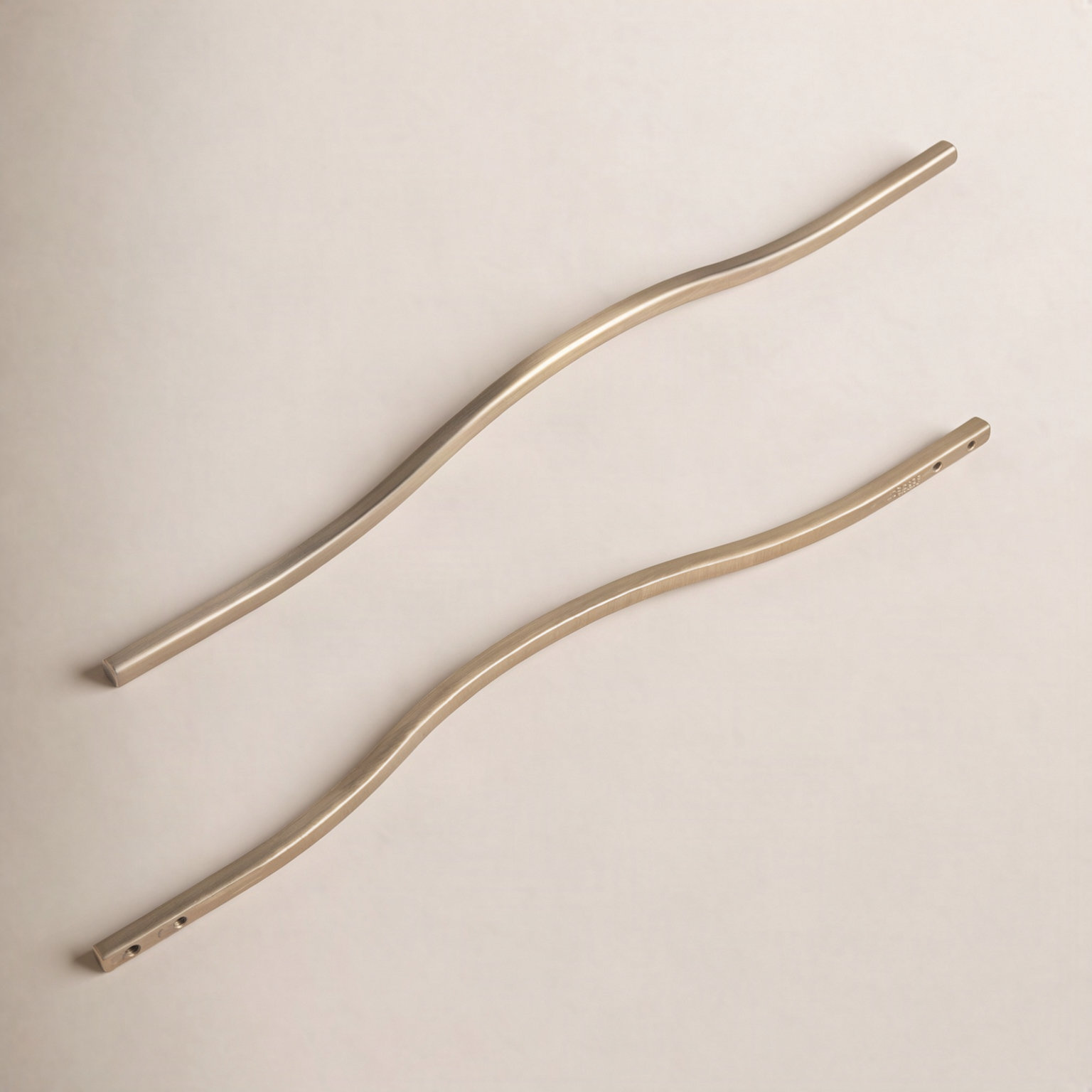 Double Pitch Modern Streamline Arch Pull (Set Of 6）, 12 3/5'', Champagne Bronze