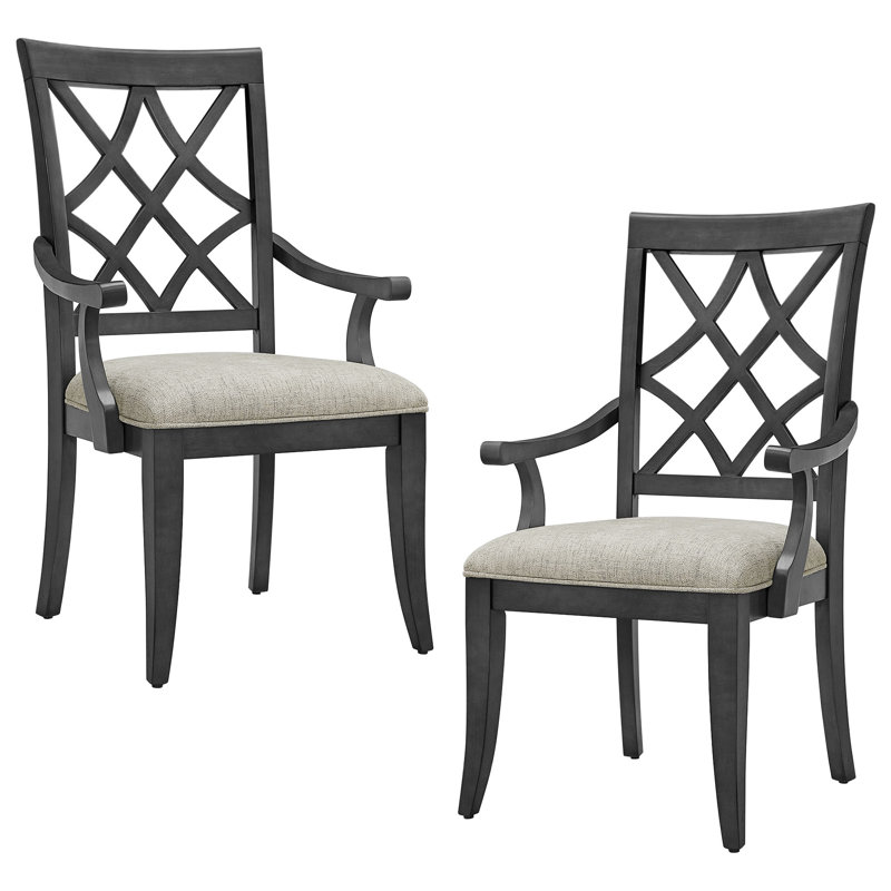 Paire de chaises de salle à manger Mid Century, Dark Oak