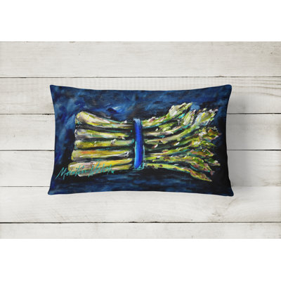  Asperagus Blew Fabric Indoor/Outdoor Throw Pillow