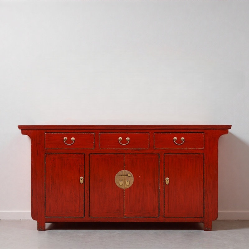 Meuble télé rétro rouge