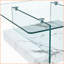 Table basse carrée 31,4 po moderne, verre trempé double couche, facile à nettoyer et amp; Gain de place pour le salon-1599126831