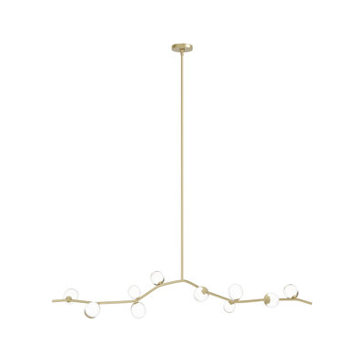 Lustre linéaire moderne unique à 10 lumières Mull