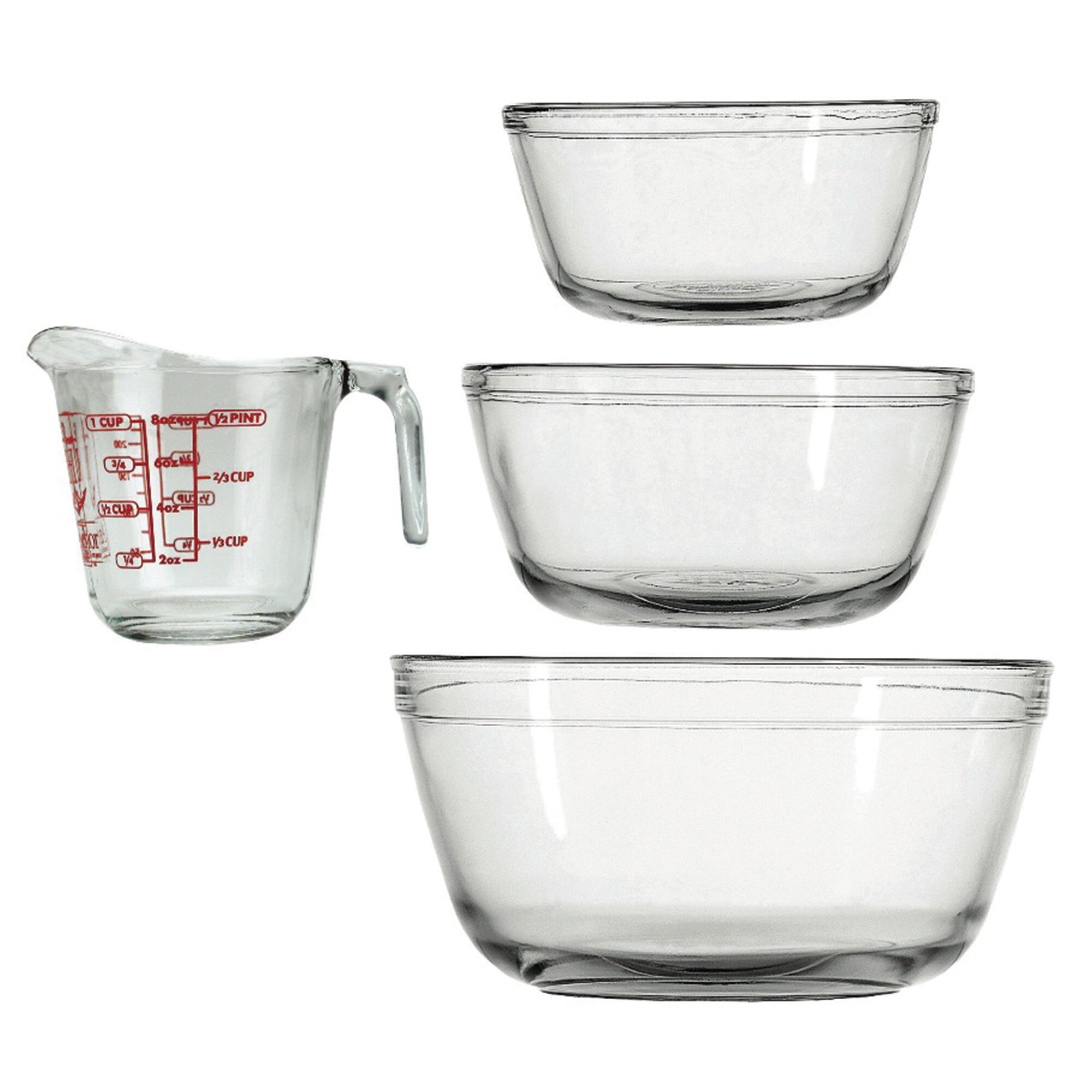 Rebrilliant Alta 4 -Piece Glass Liquid Measuring Cups & Reviews