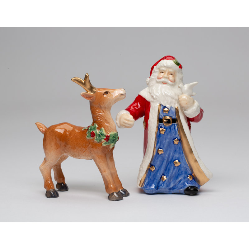 Salière ou poivrière Le Père Noël et le cerf Dobbins The Holiday Aisle