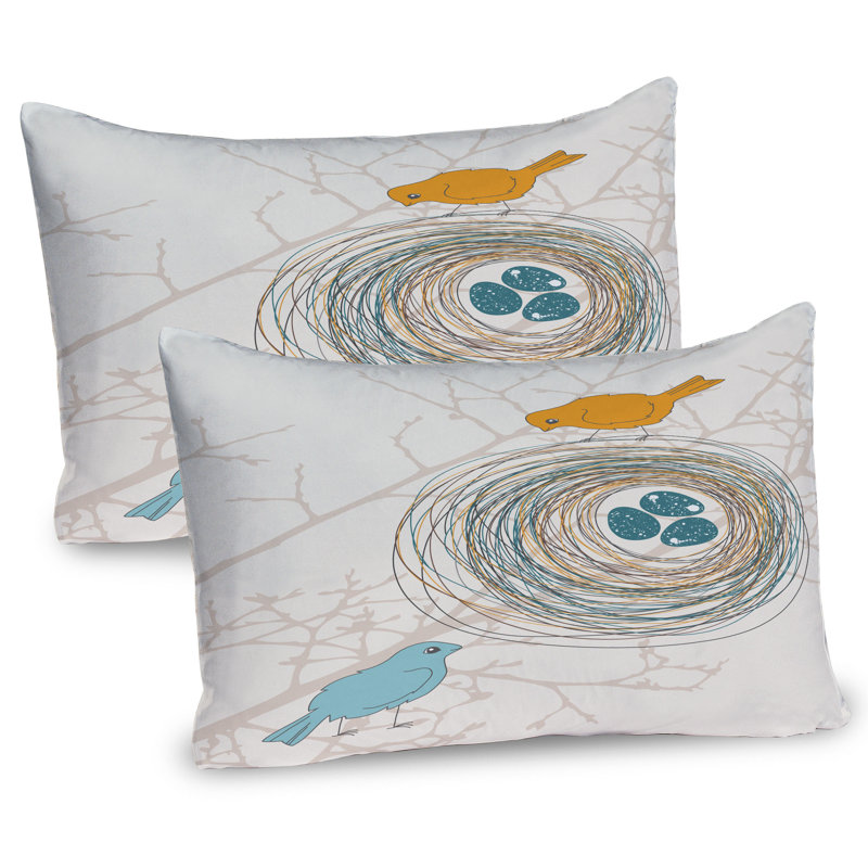 Ensemble de 2 taies décoratives Ambesonne Birds, H 20 po x l 26 po