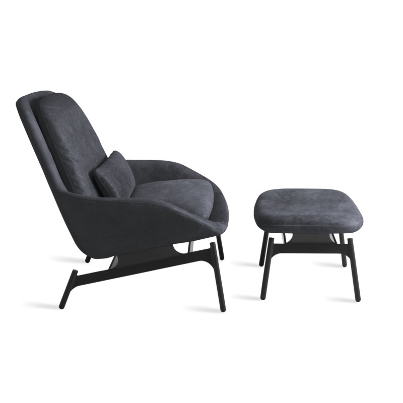 Field Lounge Chair, Ink Genuine Leather